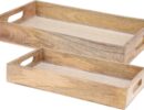 Δίσκος Mango Wood Φυσικό 41X27