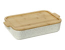 Plade bamboo lid Πυρίμαχο ταψί παρ/μο με ξύλινο καπάκι 33Χ21Χ6