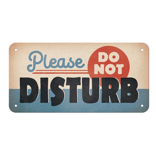 Μεταλλική κρεμαστή ταμπέλα Do Not Disturb 10Χ20εκ.