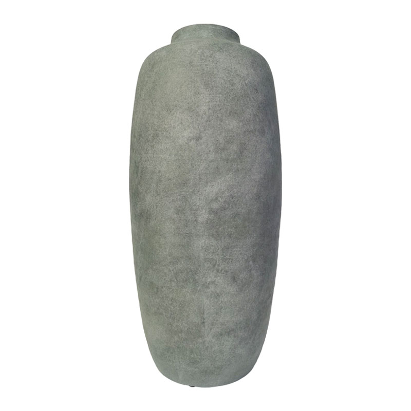 Κεραμικο Βαζο Γκρι Πετρας Μινιμαλ Φ21.5x46.5cm