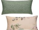 Διακοσμητικό μαξιλάρι με γέμισμα 30Χ60 S25 09 pudre pink- green 60% βαμβάκι 40% polyester