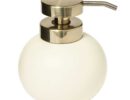 IVORY dispenser polyresin εκρού 7.2 x 7.2 x 10.1 με bronze αντλία
