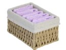 Καλαθάκι με σετ 5 λαβέτες 25X25 Bamboo Nest - Lilac