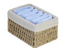Καλαθάκι με σετ 5 λαβέτες 25X25 Bamboo Nest - Light Blue