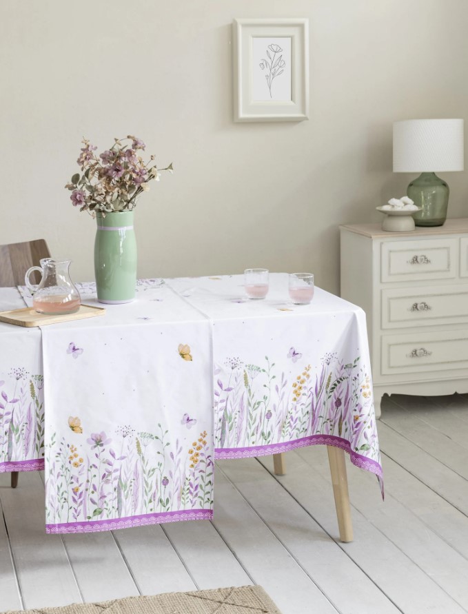 Τραπεζομάντηλο καρέ 150Χ150 "Spring Dream" 100% βαμβάκι