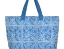 Τσάντα υφασμάτινη σε τιρκουάζ χρώμα 60%Cotton-40% Polyester