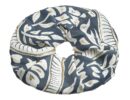 Scrunchie κοκαλάκι για τα μαλλιά μπλέ λευκό χρώμα και χρυσές λεπτομέρειες 8Χ2