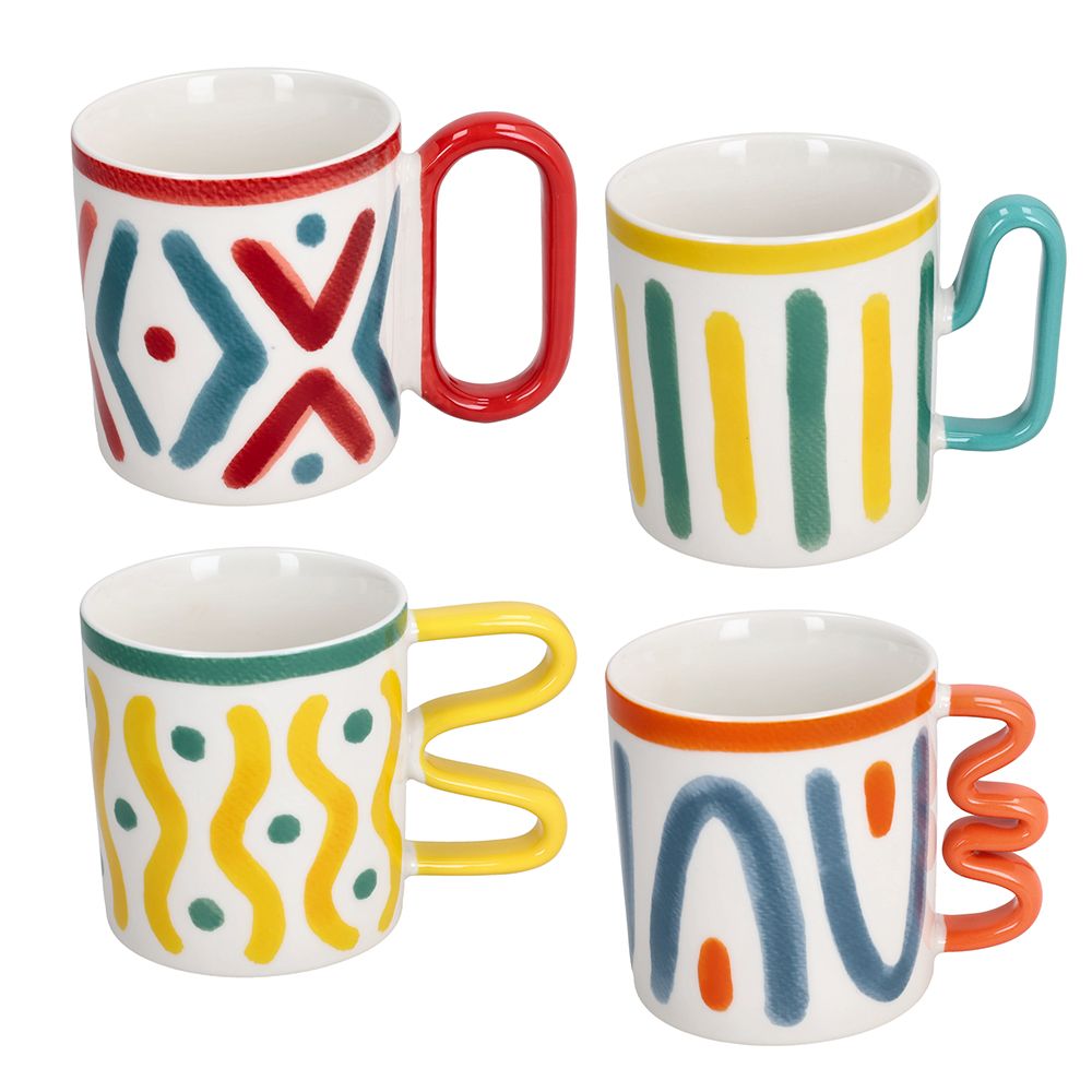 Κούπα με μοντέρνα σχέδια Vietri πορσελάνη 300cc New Bone China τυχαία επιλογή