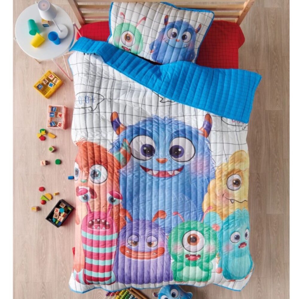 MOSTRO σετ 2τμχ κουβερτόριο μονό 160X220+50Χ70 100% microfiber