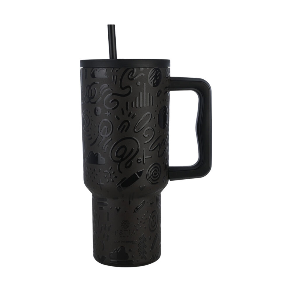 Θερμός XL με καλαμάκι Noir Echo 900ml