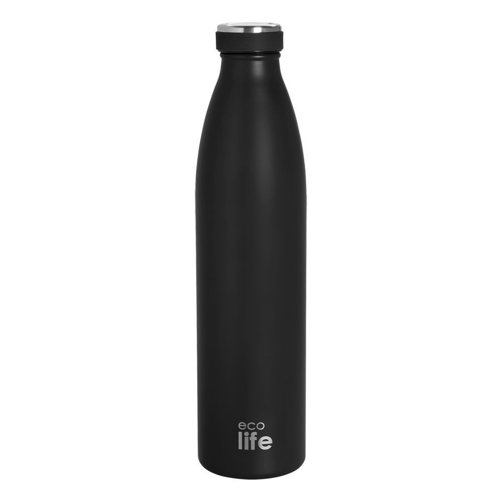 Μπουκάλι θερμός μαύρο slim 1lt
