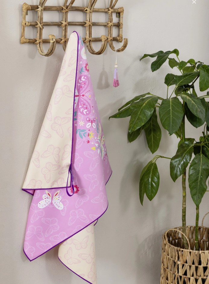 Πετσέτα Θαλάσσης δύο όψεων Be Happy 100% microfiber και τεχνολογία quick dry 70X140