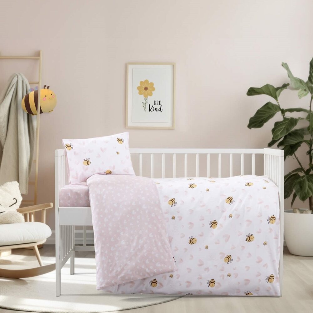 Bee Love κουβερλί κούνιας 110Χ150 100% βαμβάκι