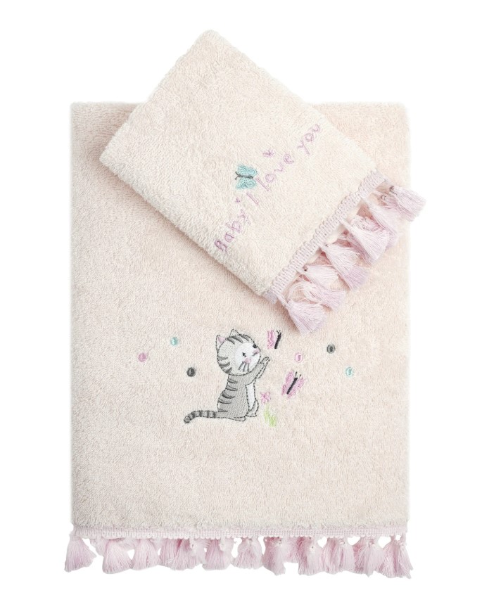Σετ/2  Πετσέτες Baby Love 100% Cotton, 400 gsm 1*30X50 1*70X140