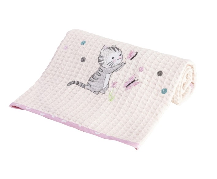 Κουβέρτα Πικέ ροζ Baby Love 110X140