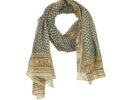 Φουλάρι παρεό χακί εκρού 100Χ180 100% cotton