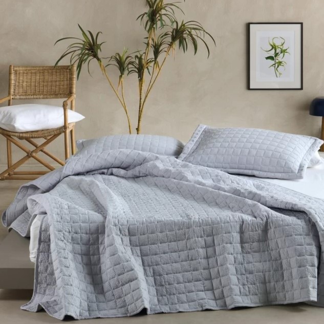 VEGAS 2224 κουβερτόριο υπέρδιπλο γκρι 220Χ240 100% microfiber